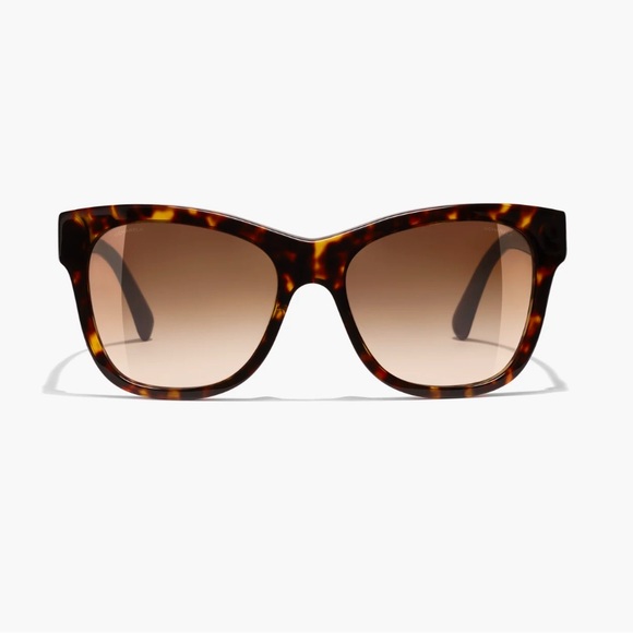 Chanel Sunglasses- Square Frame, Tortoise - Picture 1 of 6